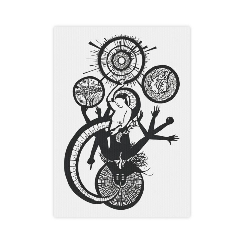 SHADOW DANCE Altar Card Altar Tile Black + White