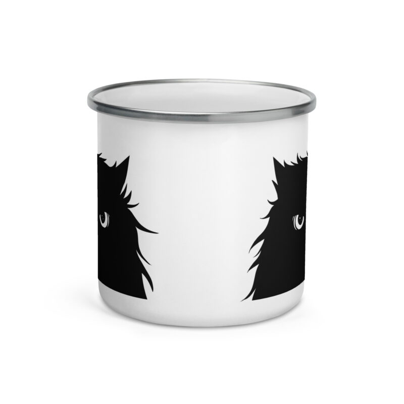 Black Cat Enamel Mug