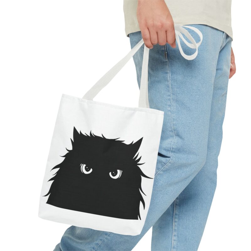 Trick or Treat Tote Black Cat Halloween Candy Bag - Image 11