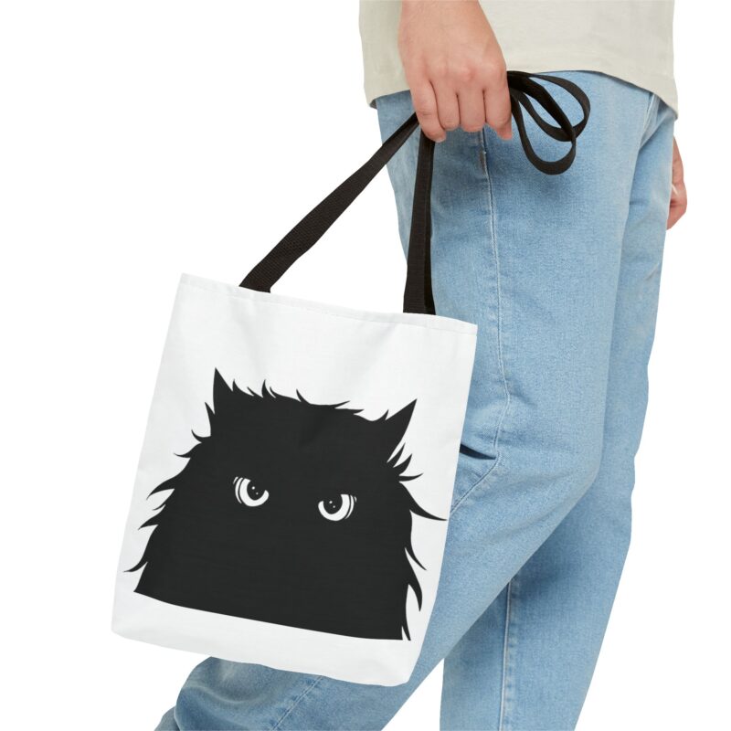 Trick or Treat Tote Black Cat Halloween Candy Bag - Image 3