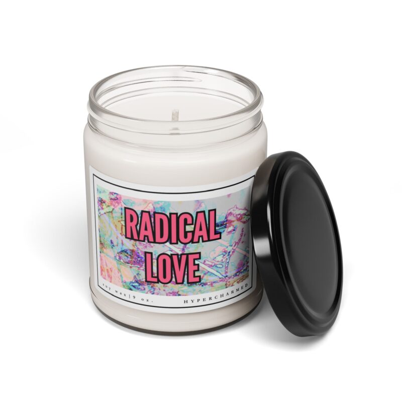 RADICAL LOVE Modern Candle, Glass Jar Candle, Magic Candle, Altar Candle, 9oz Candle, Scented Soy Candle - Image 2