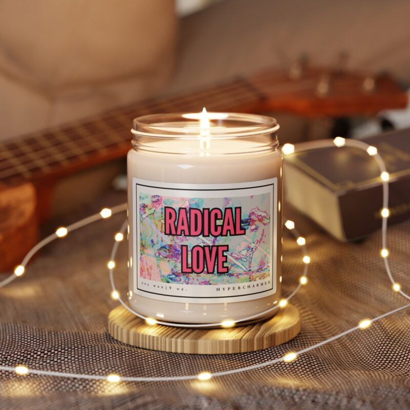 RADICAL LOVE Modern Candle, Glass Jar Candle, Magic Candle, Altar Candle, 9oz Candle, Scented Soy Candle - Image 7