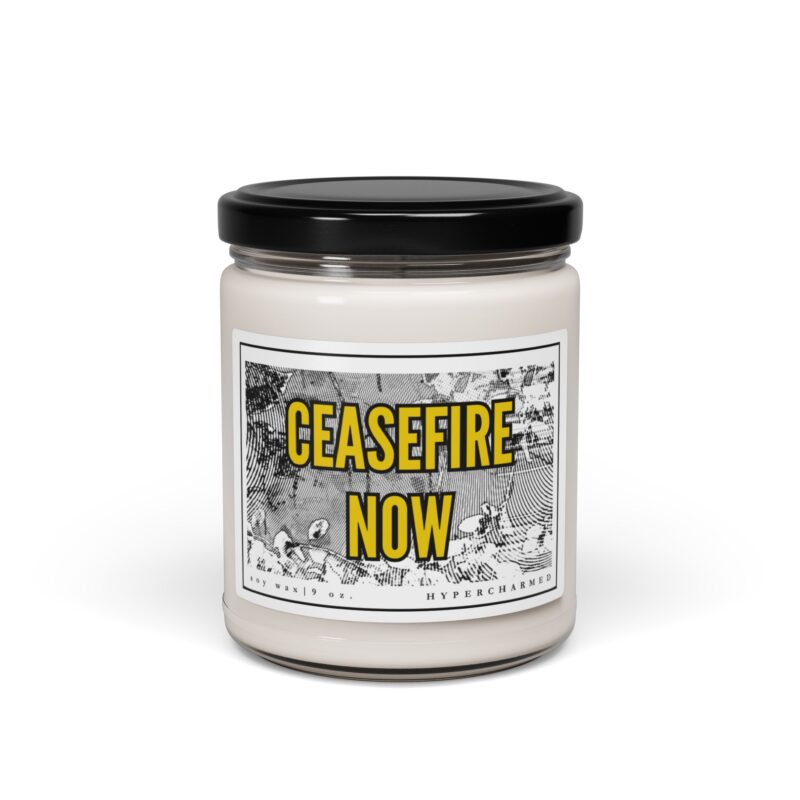 CEASEFIRE NOW Modern Candle, Glass Jar Candle, Magic Candle, Altar Candle, Witch Candle, 9oz Candle - Image 9