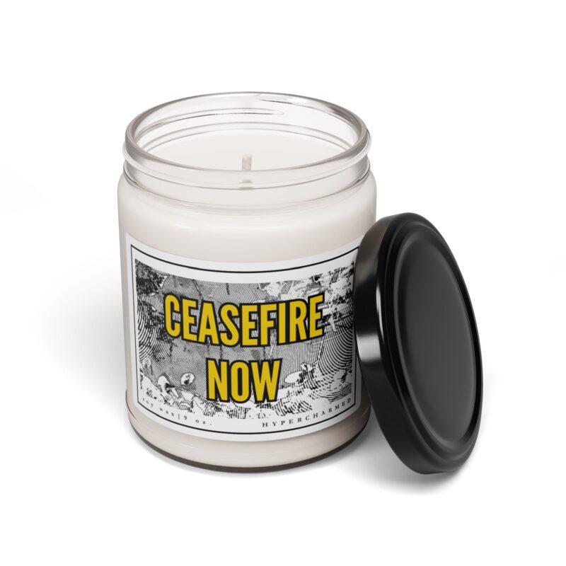 CEASEFIRE NOW Modern Candle, Glass Jar Candle, Magic Candle, Altar Candle, Witch Candle, 9oz Candle - Image 2